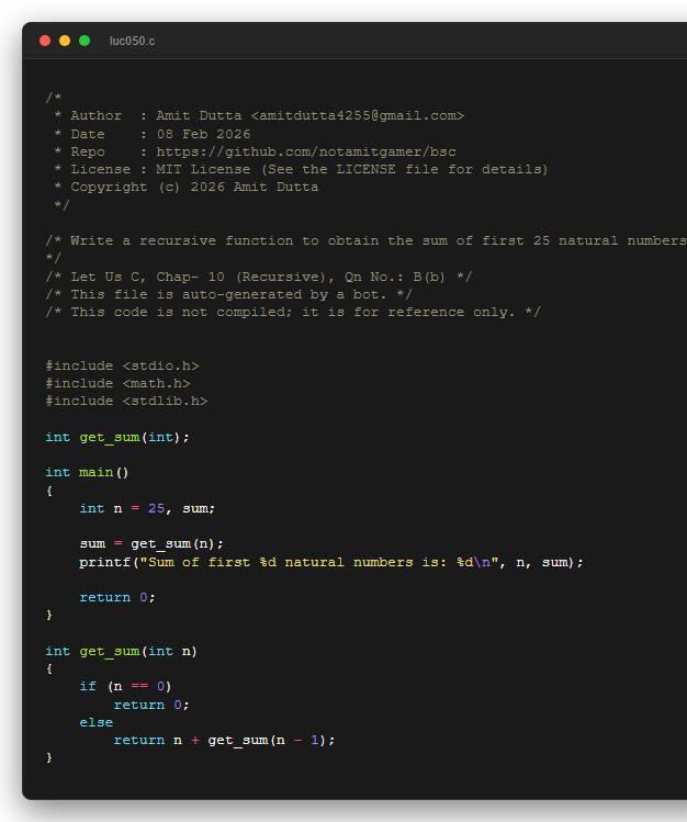 Write a recursive function to obtain the sum of first 25 natural numbers.